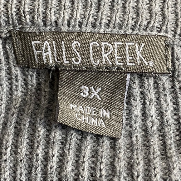 FALLS CREEK one shoulder ruffle asymmetrical rib knit wide neck sweater top 3X - Picture 6 of 8
